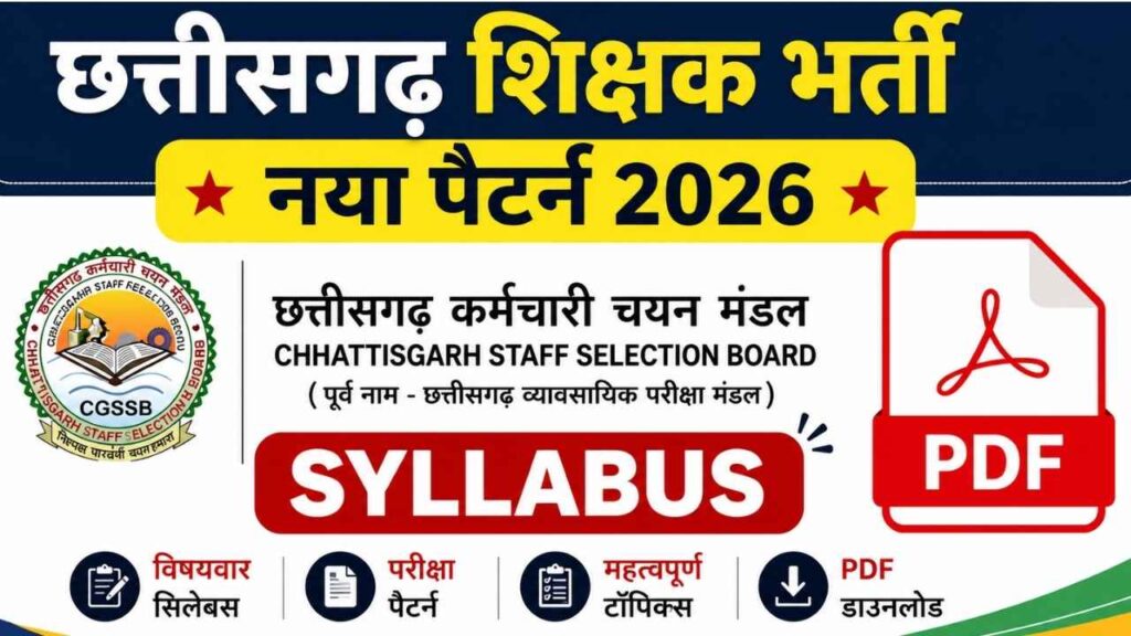 CG Teacher Syllabus & Exam Pattern